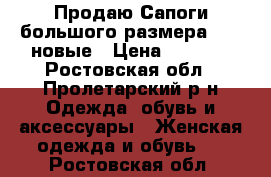 Продаю Сапоги большого размера 42-43новые › Цена ­ 1 800 - Ростовская обл., Пролетарский р-н Одежда, обувь и аксессуары » Женская одежда и обувь   . Ростовская обл.